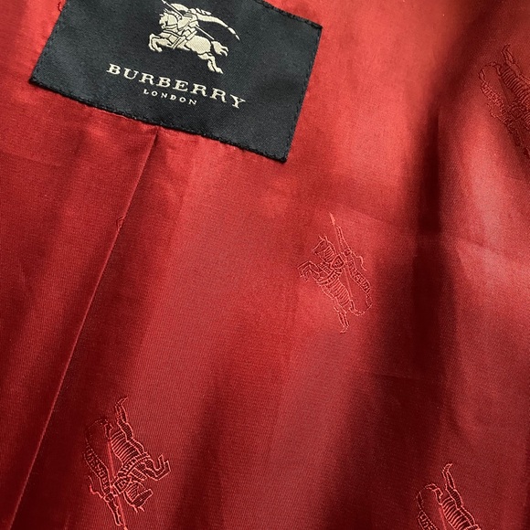 Burberry Wool Cashmere Red Merlot Coat Women - Picture 5 of 12
